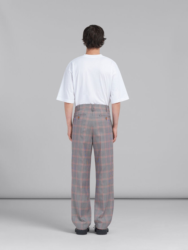 ORANGE CHECKED TECH WOOL CHINOS 3
