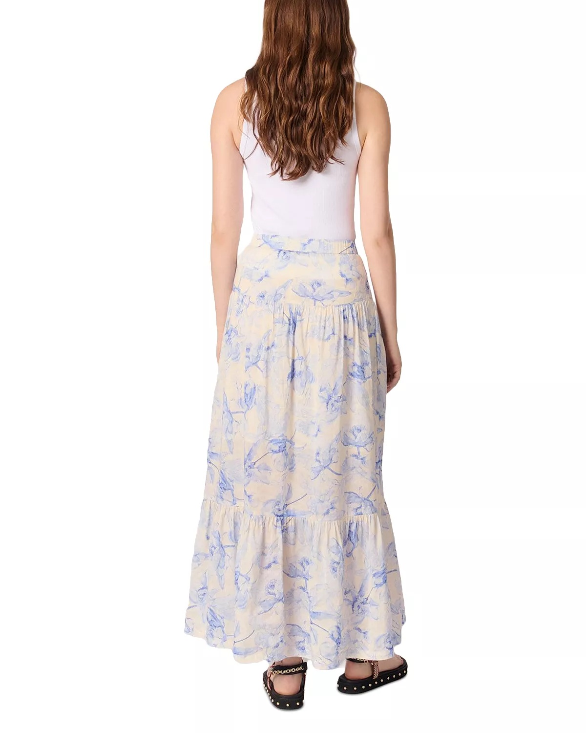 Floral Print Maxi Skirt - 8