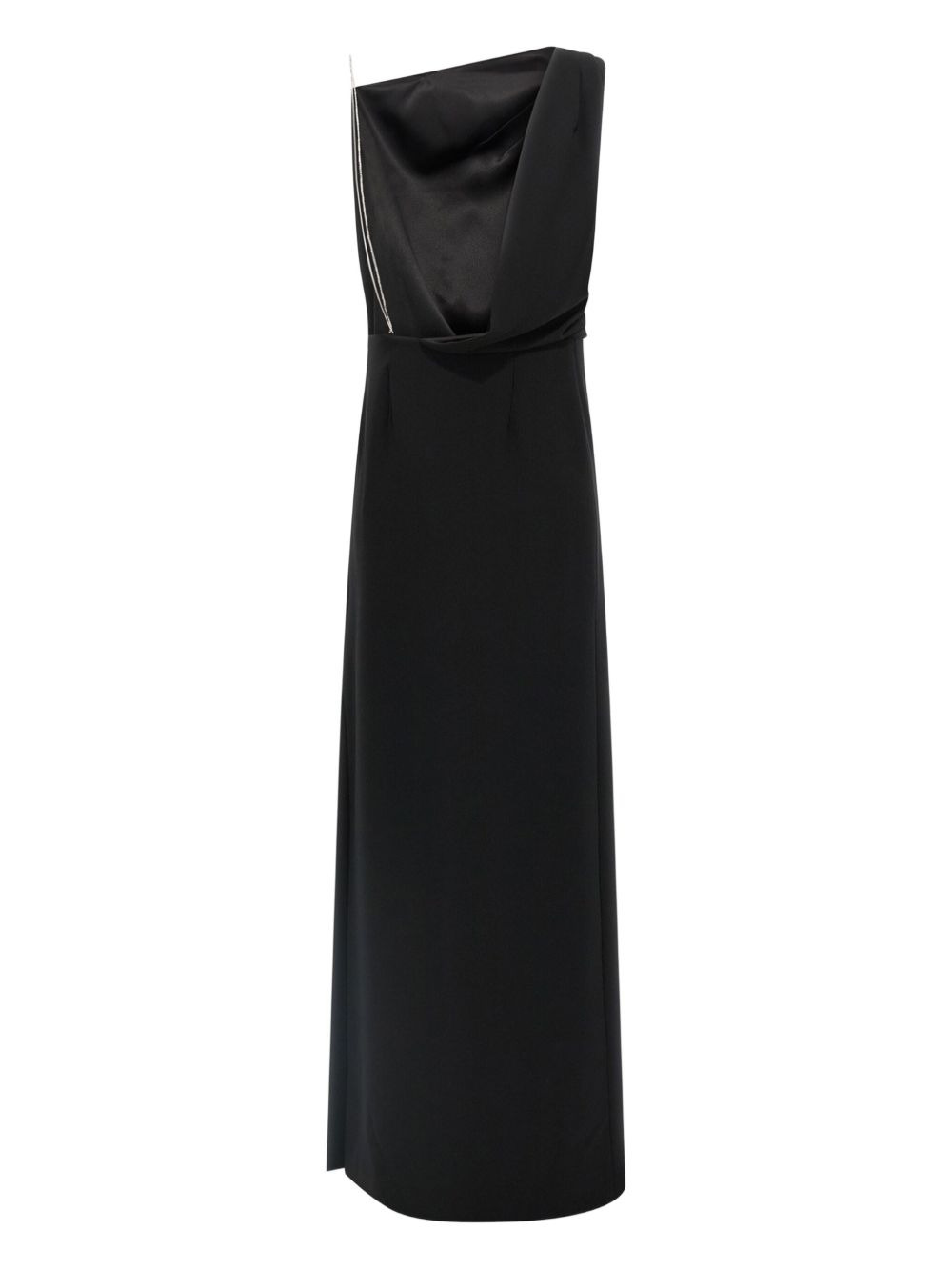 draped one-shoulder dress - 2