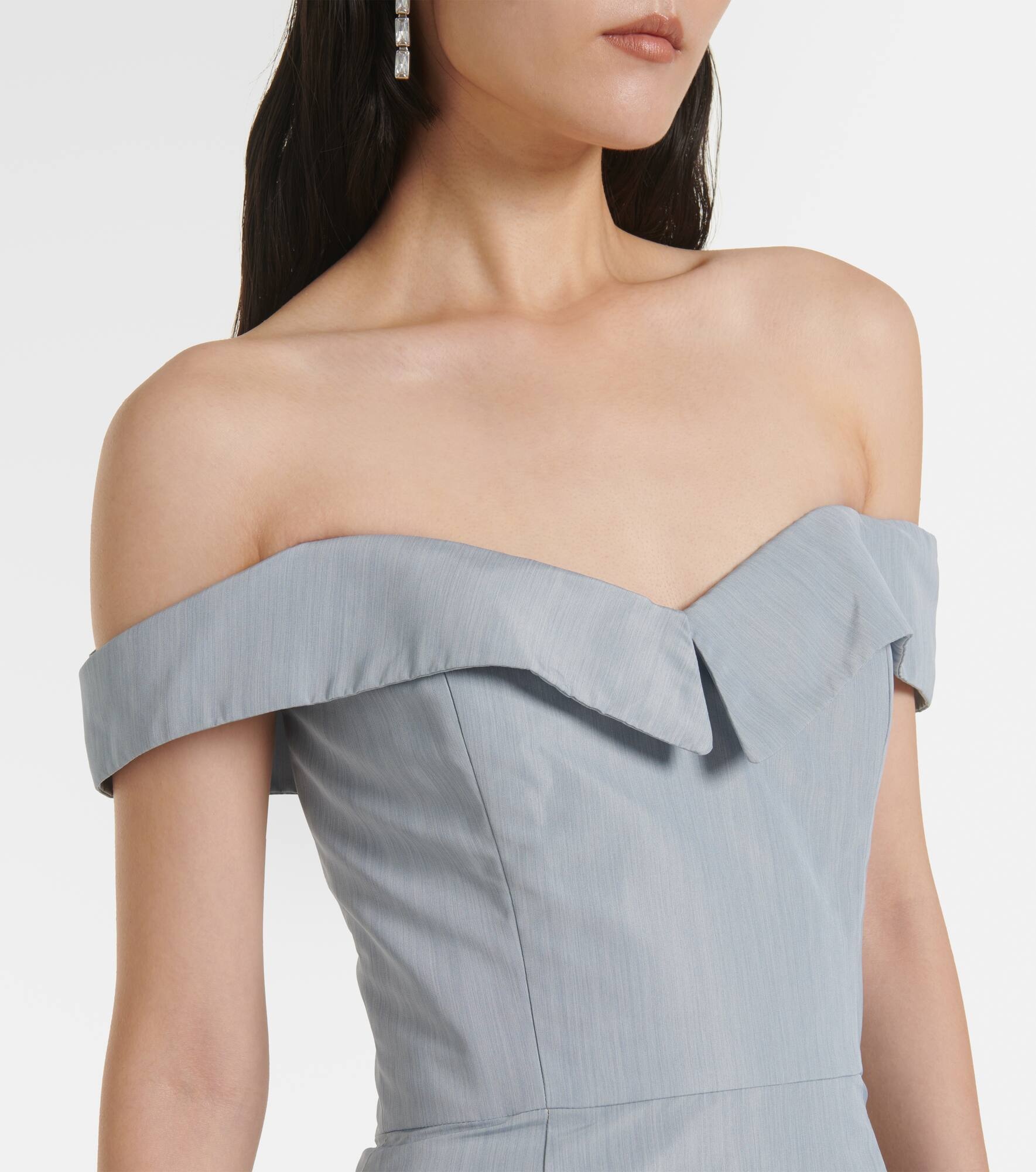 Sarika off-shoulder taffeta gown - 4