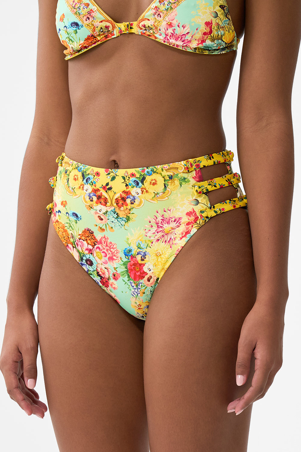 HIGH WAIST PANT W MULTI STRAP BUTTON SIDES - 5