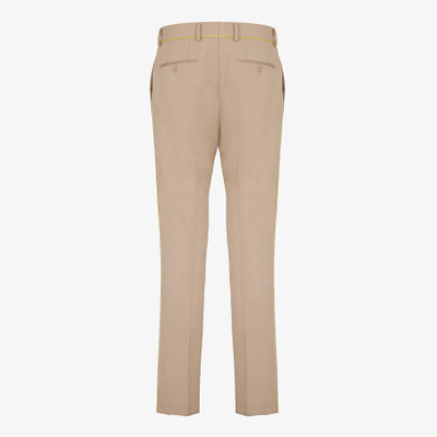 FENDI Beige wool pants outlook