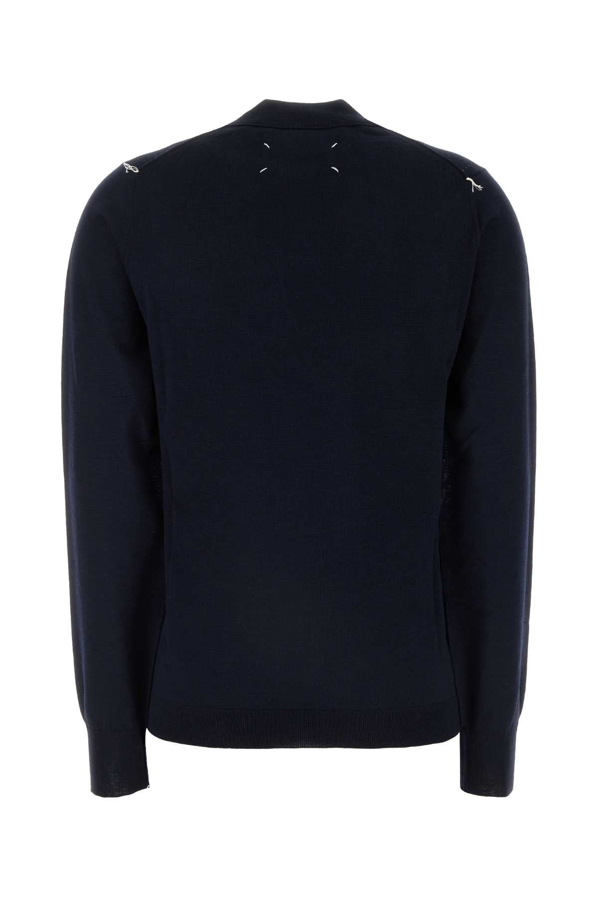 Maison Margiela Women Midnight Blue Wool Sweater - 2