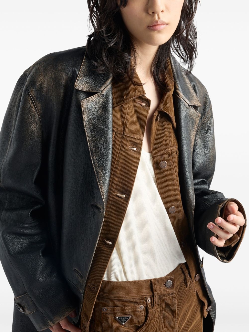 corduroy blouson jacket - 4