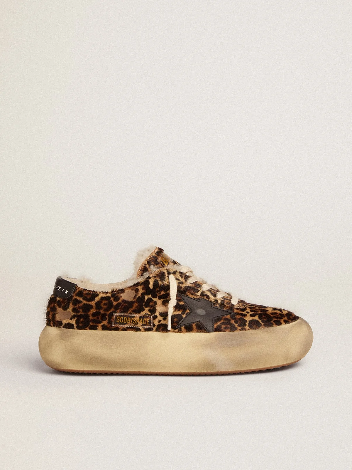 Men's Space-Star in animal print pony skin and shearling lining - 1