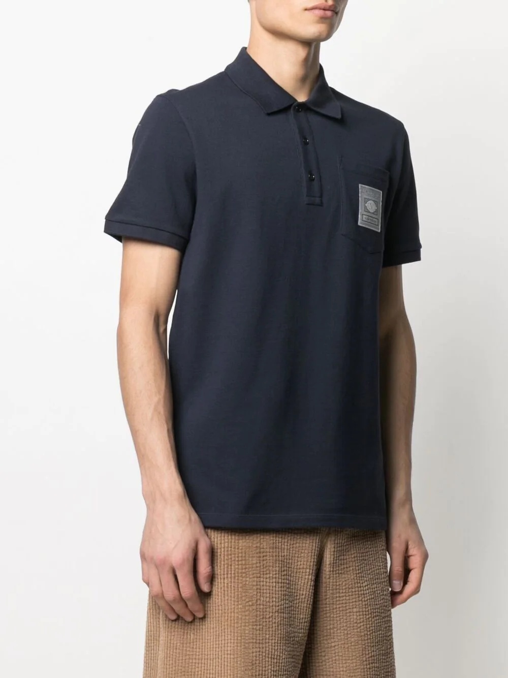 logo-patch polo shirt - 3