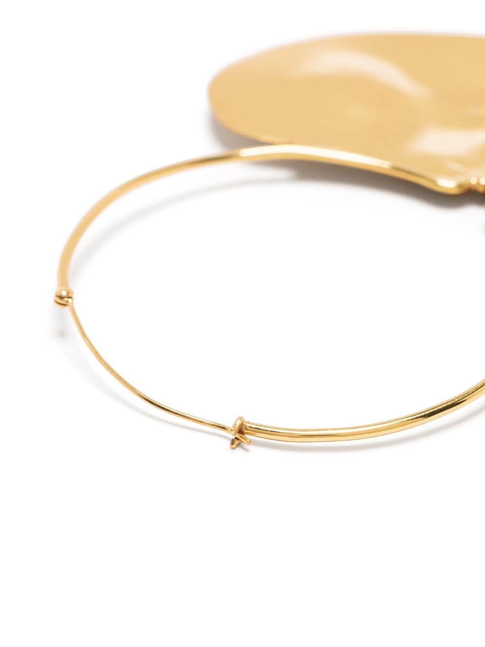 large hammered hoop earrings - 3