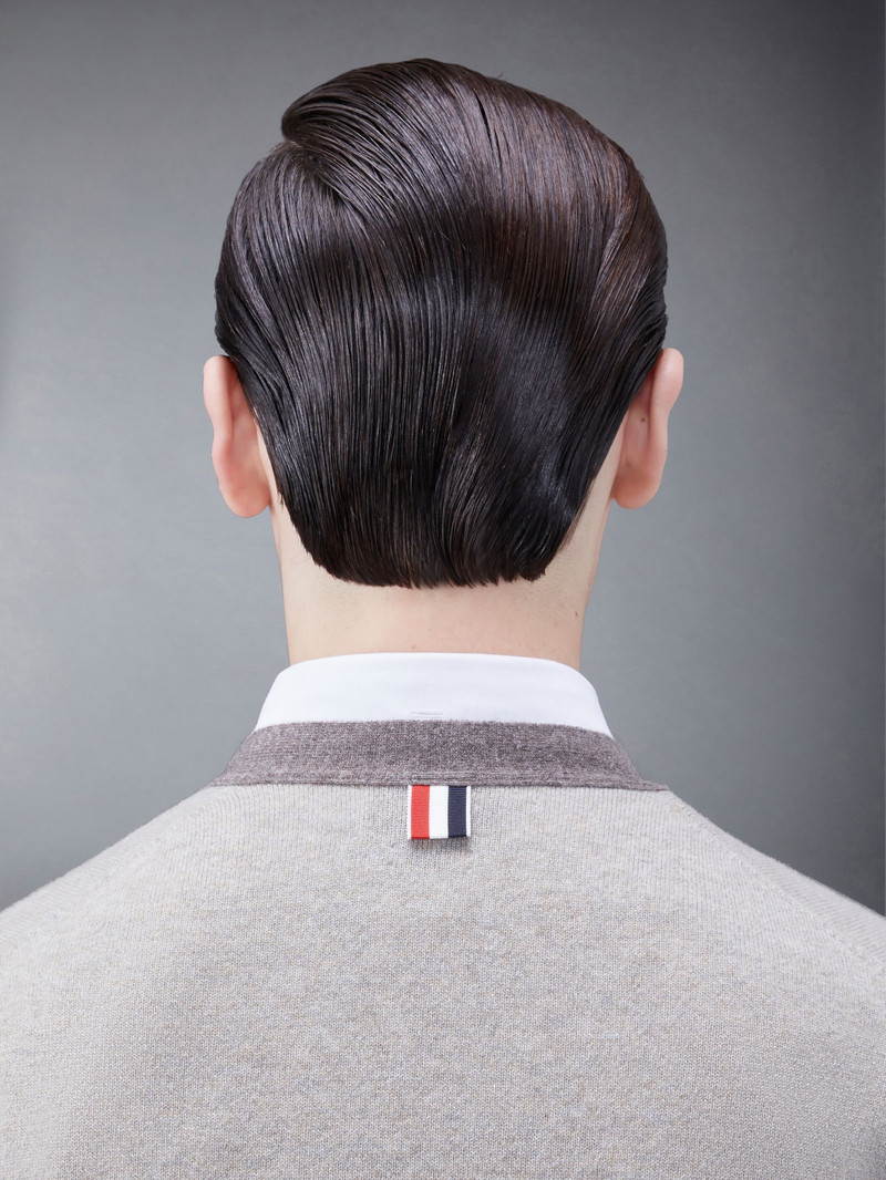 Cashmere 팁 4 바 V 목 카디건 6