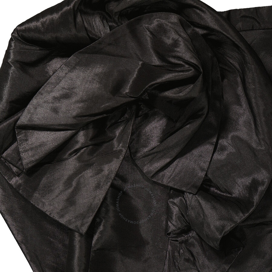 Maison Margiela Ladies Black Floral-Detail Midi Skirt - 7