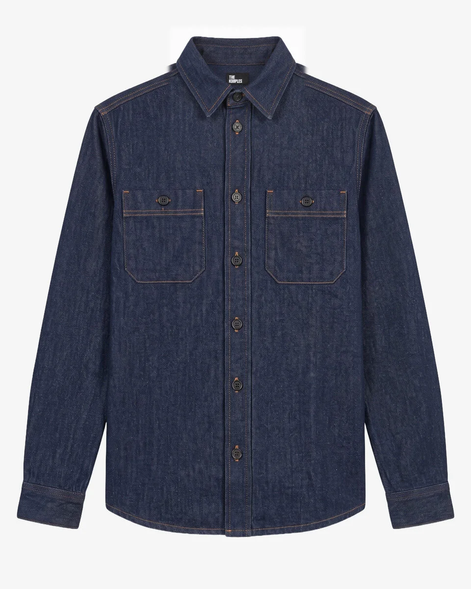 BLUE RAW DENIM SHIRT - 1