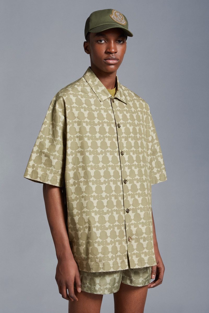 Moncler Logo Print Cotton Shirt outlook