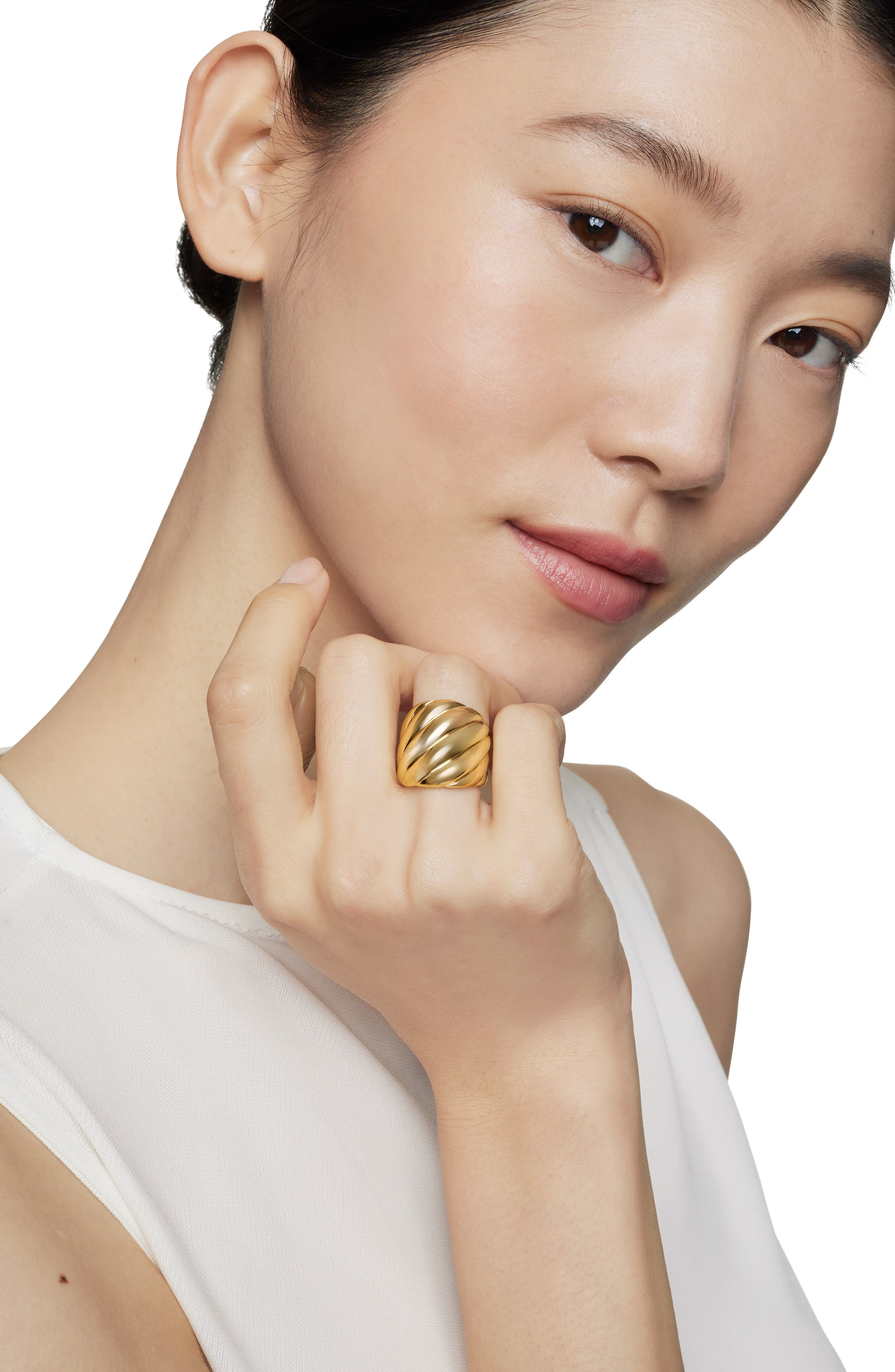 David Yurman Sculpted Cable Ring in 18K Yellow Gold at Nordstrom - 3