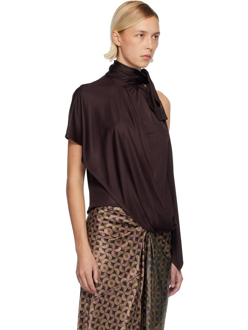 Burgundy Draped Top 2