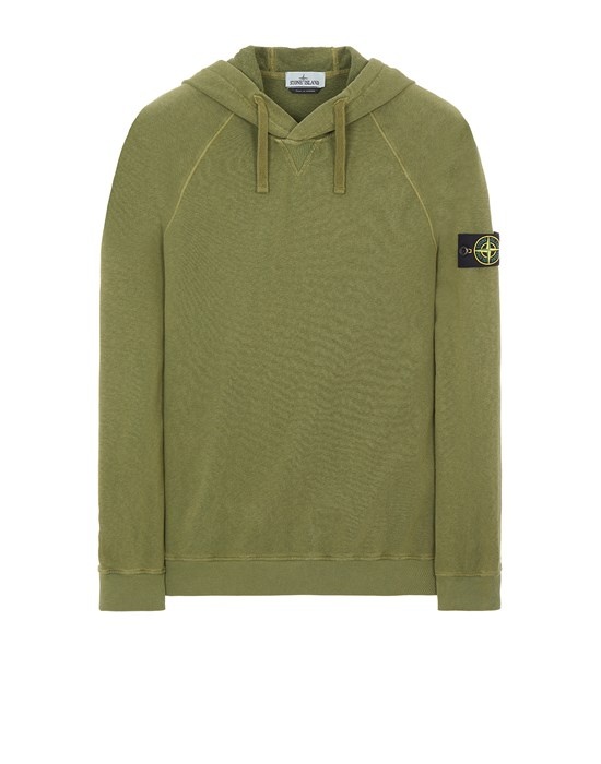 62160 MALFILE' FLEECE_ GARMENT DYED 'OLD' EFFECT OLIVE GREEN - 1