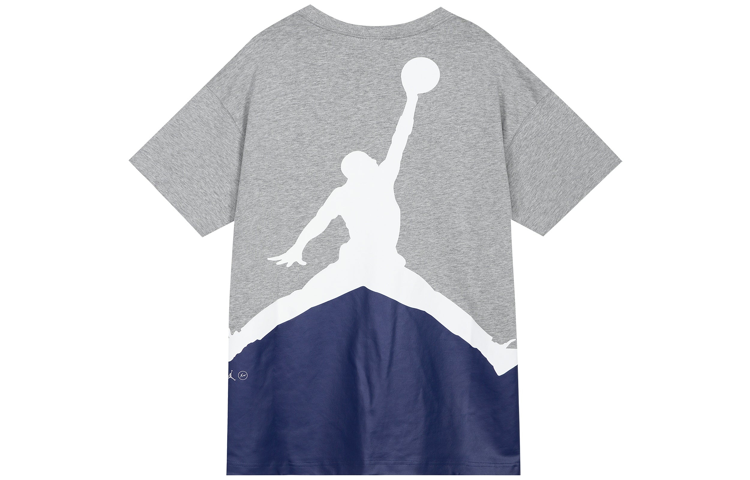 Air Jordan x Fragment Design Crossover Solid Color Round Neck Short Sleeve Gray DA2986-063 - 2