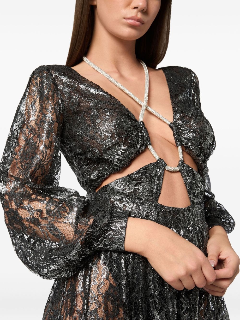 crystal lace maxi dress - 5