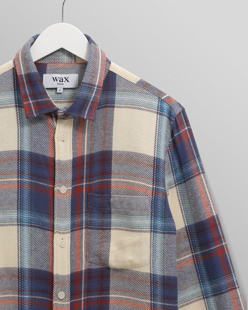 Shelly - Blue And Multicolour Check Flannel Shirt 8