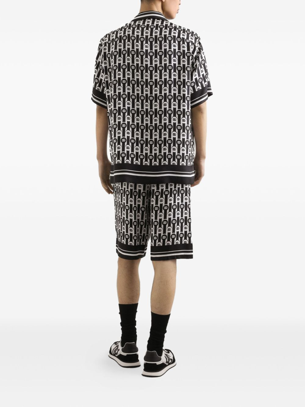 logo-print patterned shorts - 3