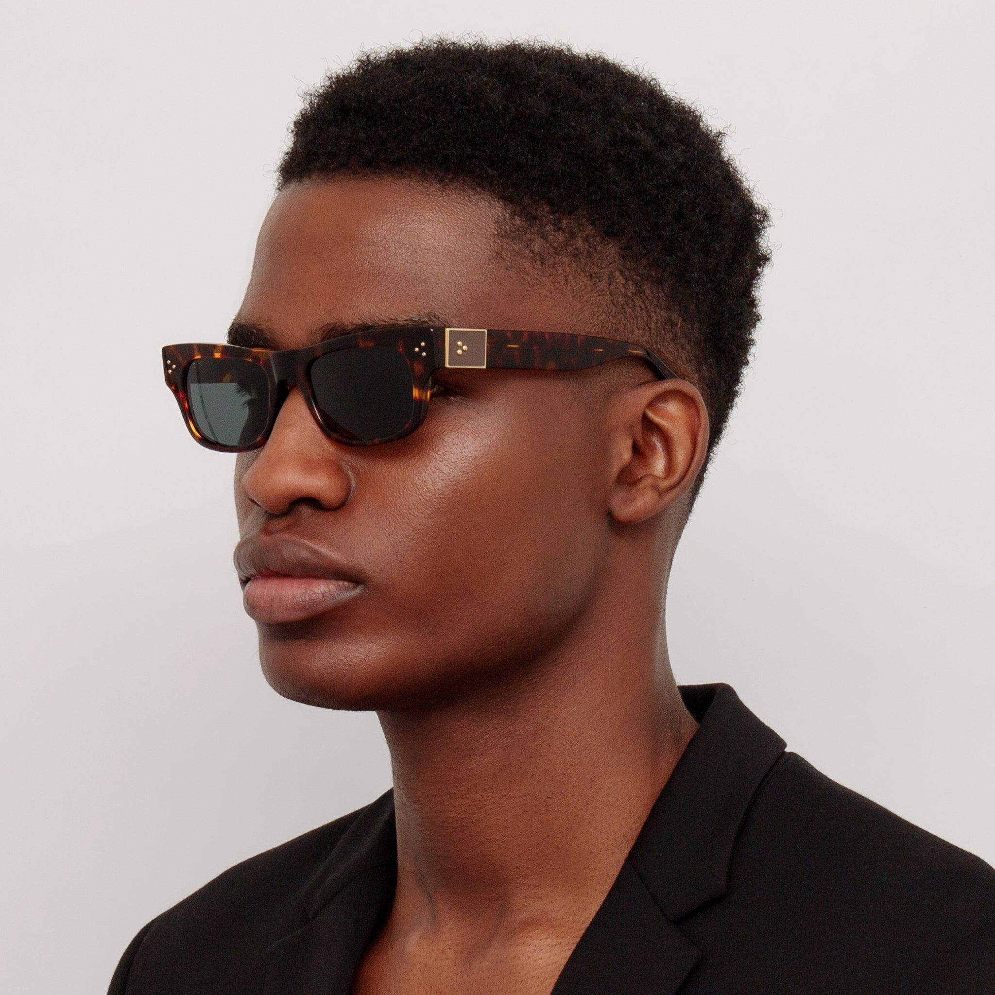 MEN'S FALCK RECTANGULAR SUNGLASSES IN TORTOISESHELL - 4