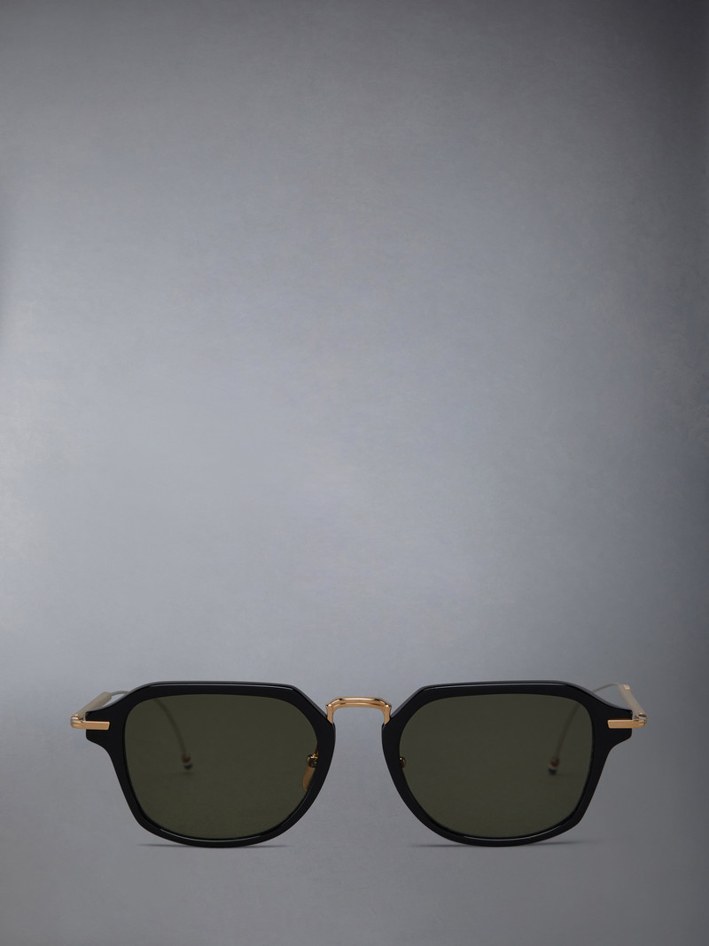Acetate And Titanium Rectangular Sunglasses 1