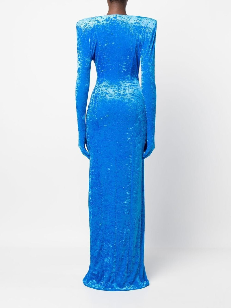 padded-shoulder gown 4