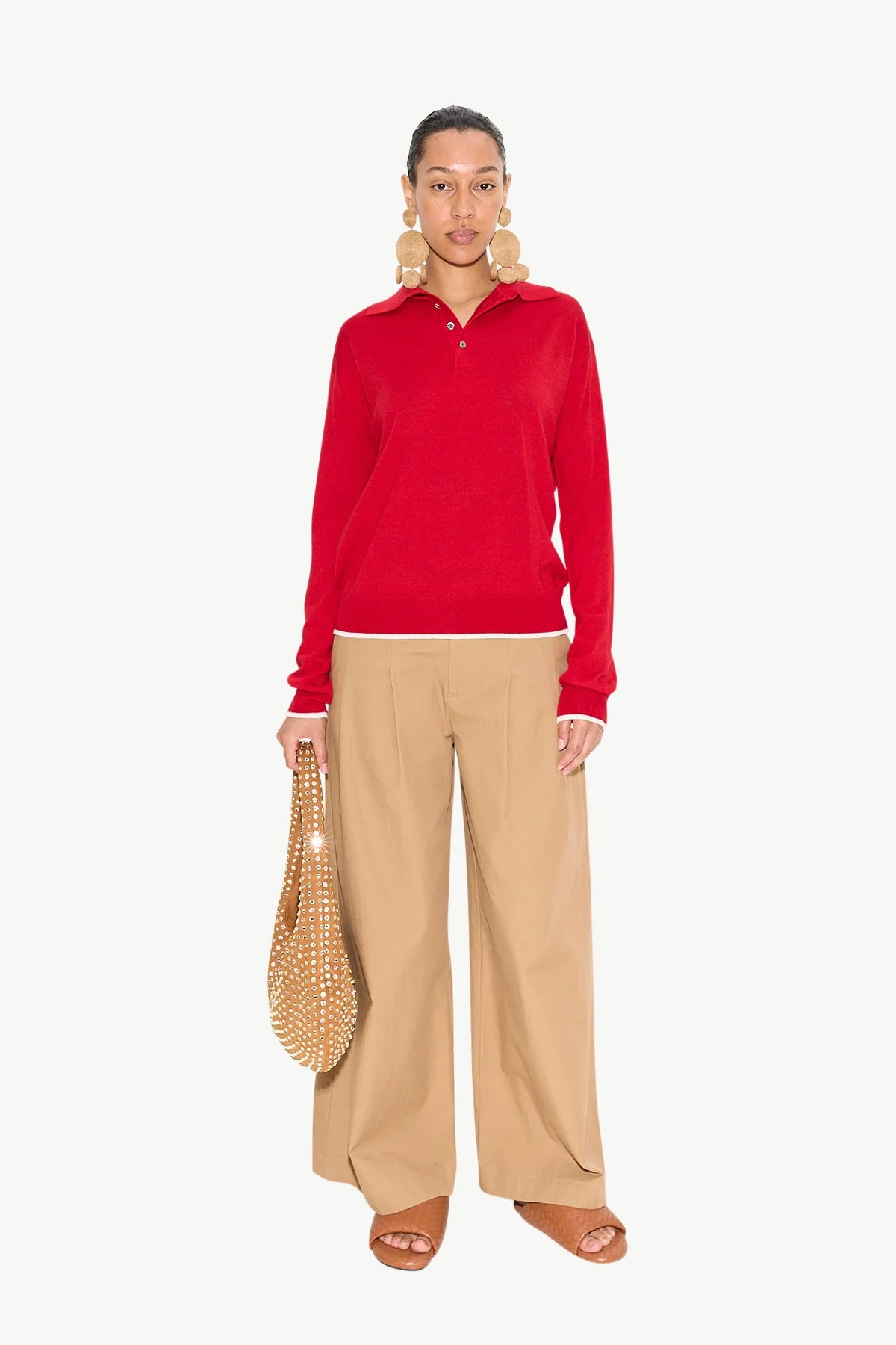 Thorne Twill Pant in Khaki - 1