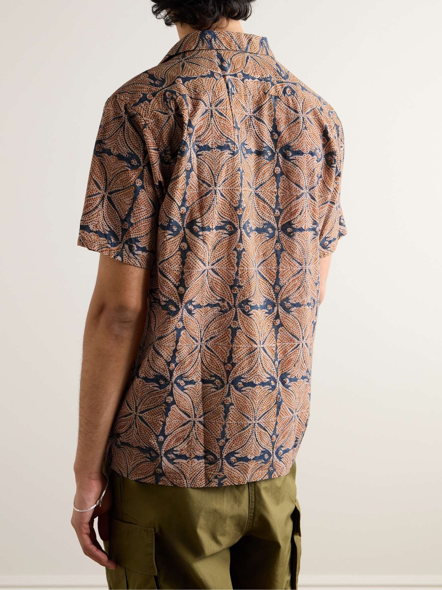 Convertible-Collar Printed Cotton-Gauze Shirt - 3