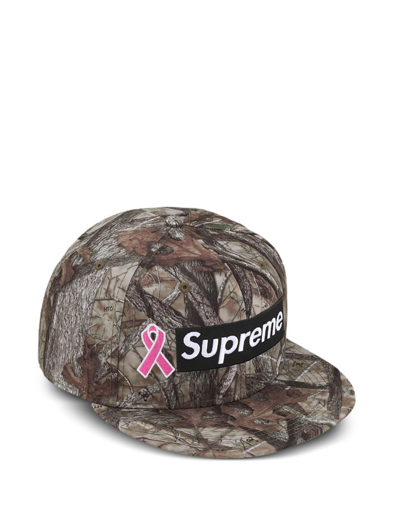 Supreme x Breast Cancer Awareness New Era "Camo" cap outlook
