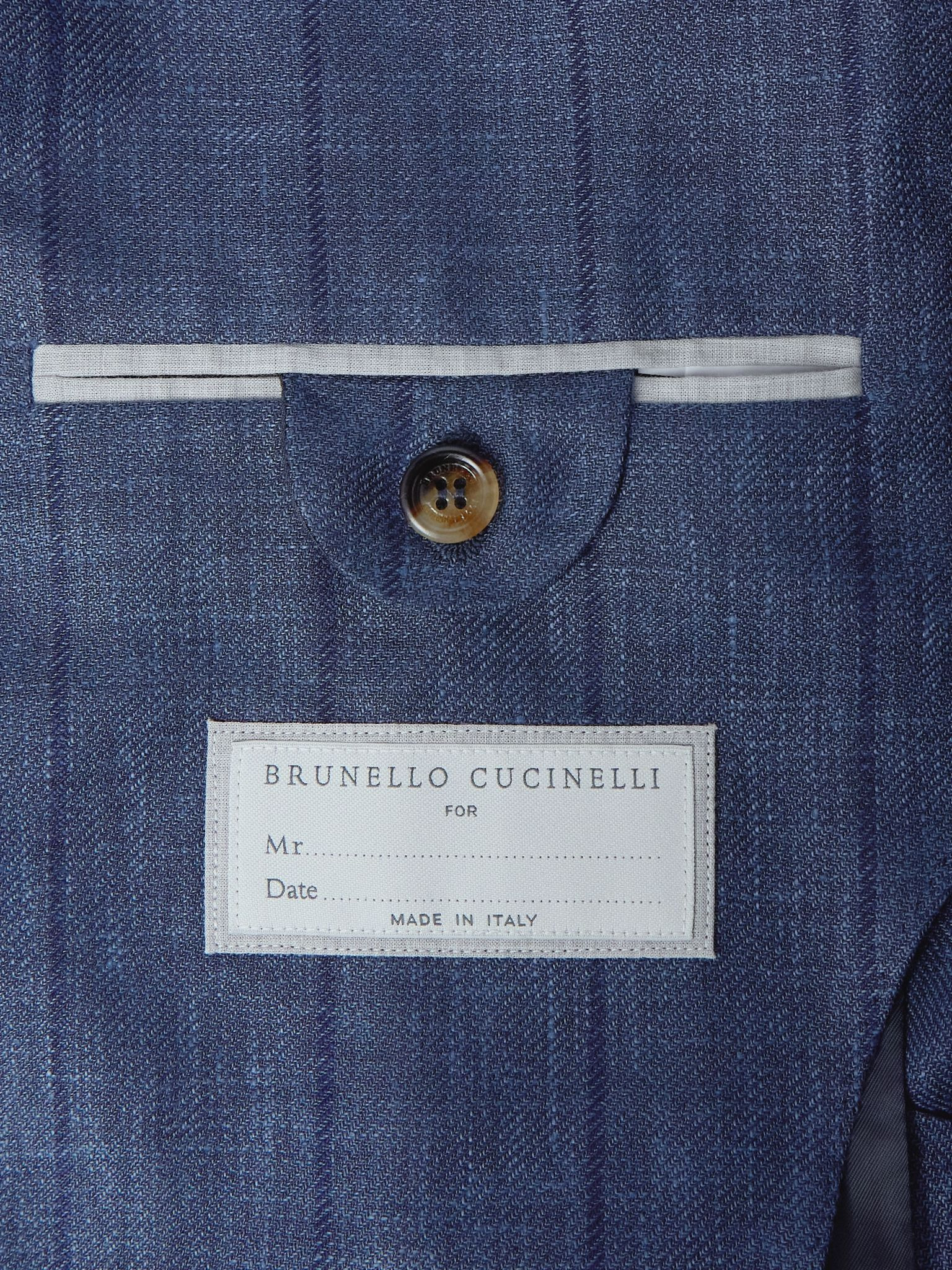 Wool, Linen and Silk-Blend Suit Jacket Navy - 5