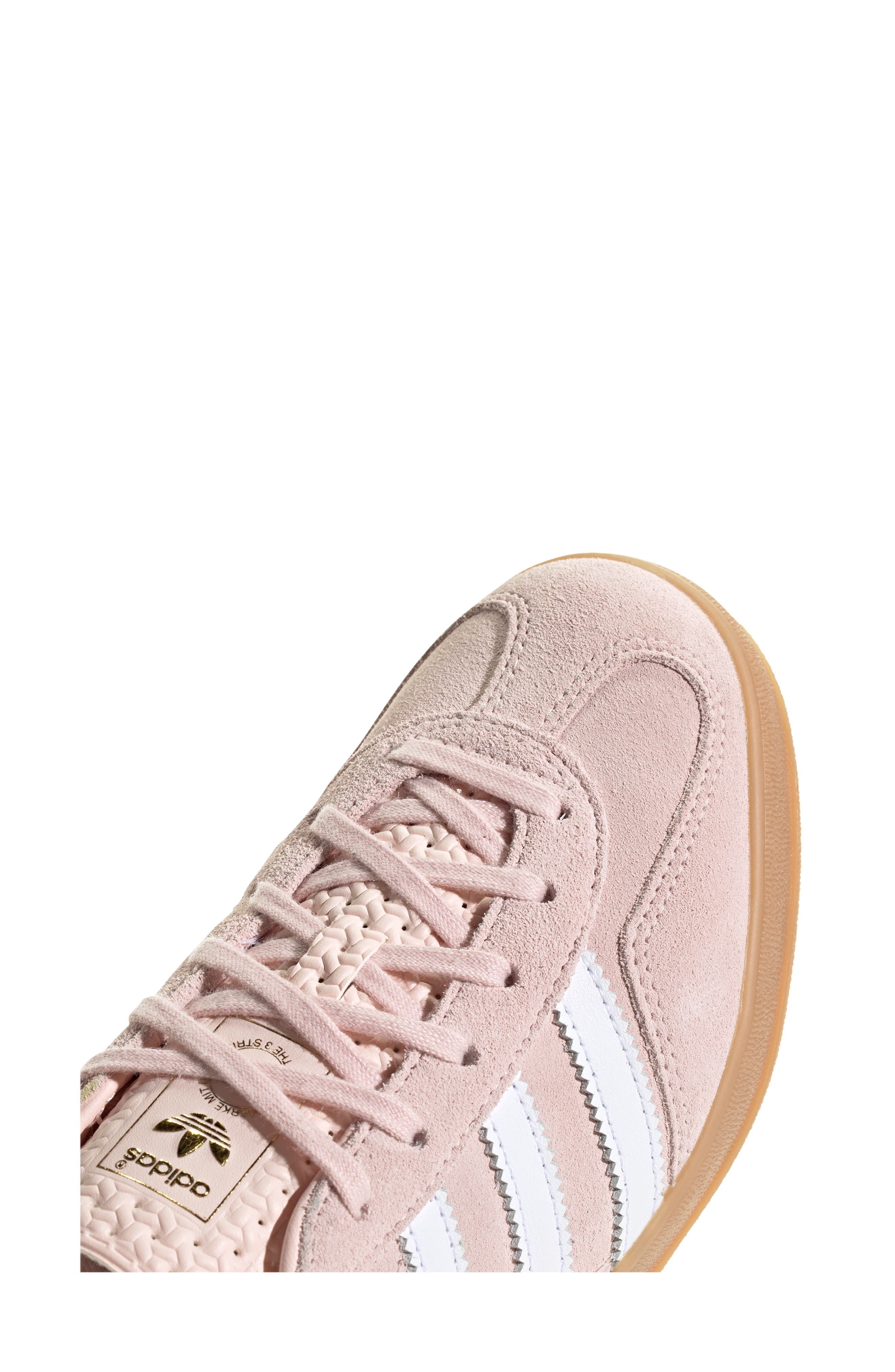 adidas Gazelle Indoor Sneaker in Sandy Pink/White/Gum at Nordstrom - 7