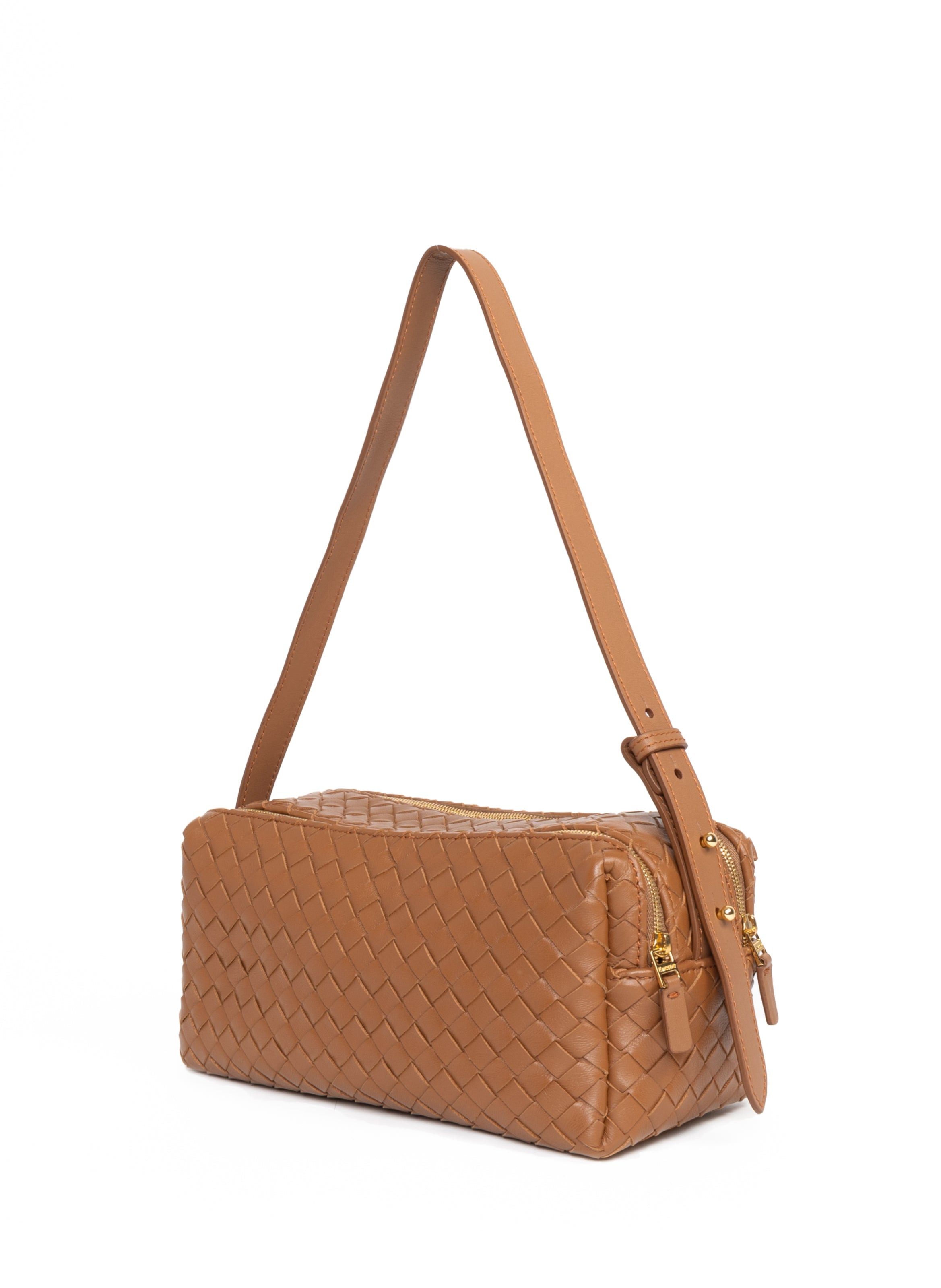 Trousse Woven Leather Cognac - 3
