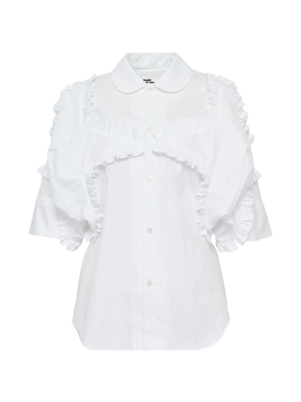 ruffled cotton shirt - 1