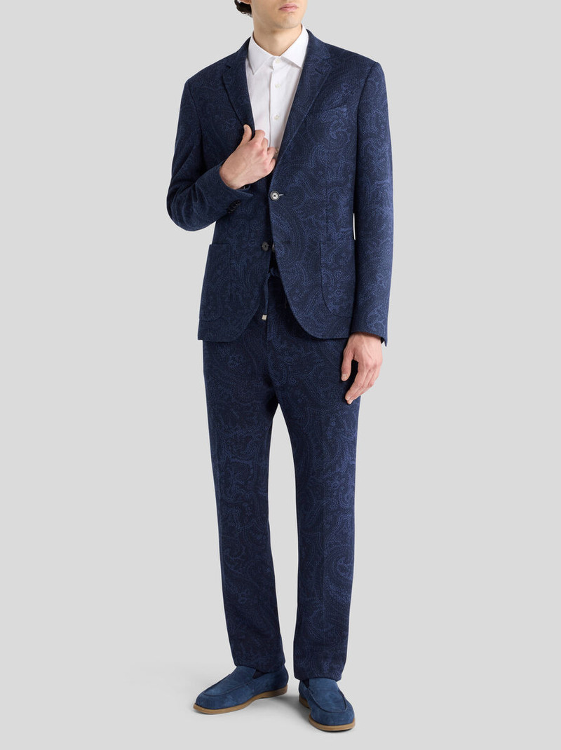 Etro SINGLE-BREASTED STRETCH COTTON-BLEND JACKET WITH PAISLEY MOTIF outlook