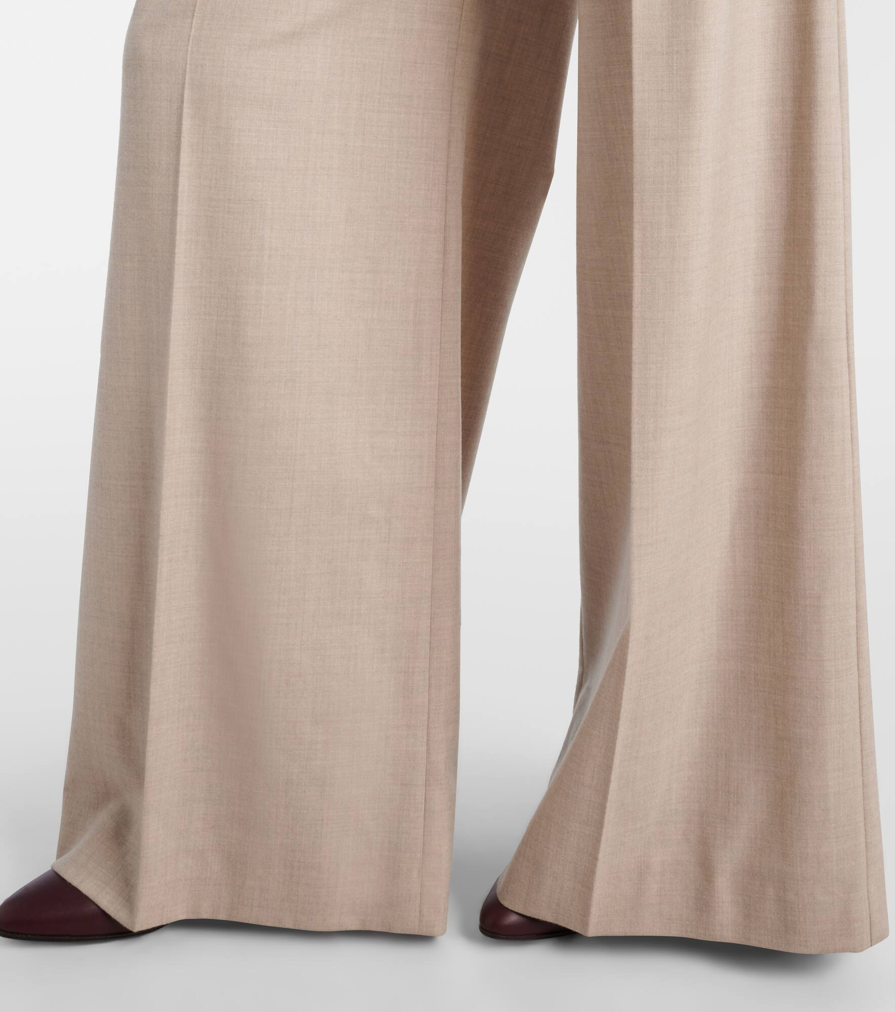 Zulia cashmere-blend wide-leg pants - 5