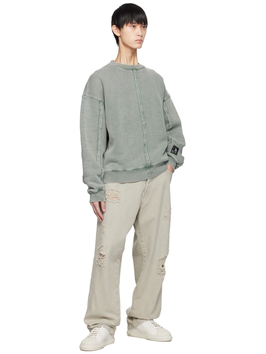 Green Chopped Sweatshirt - 4