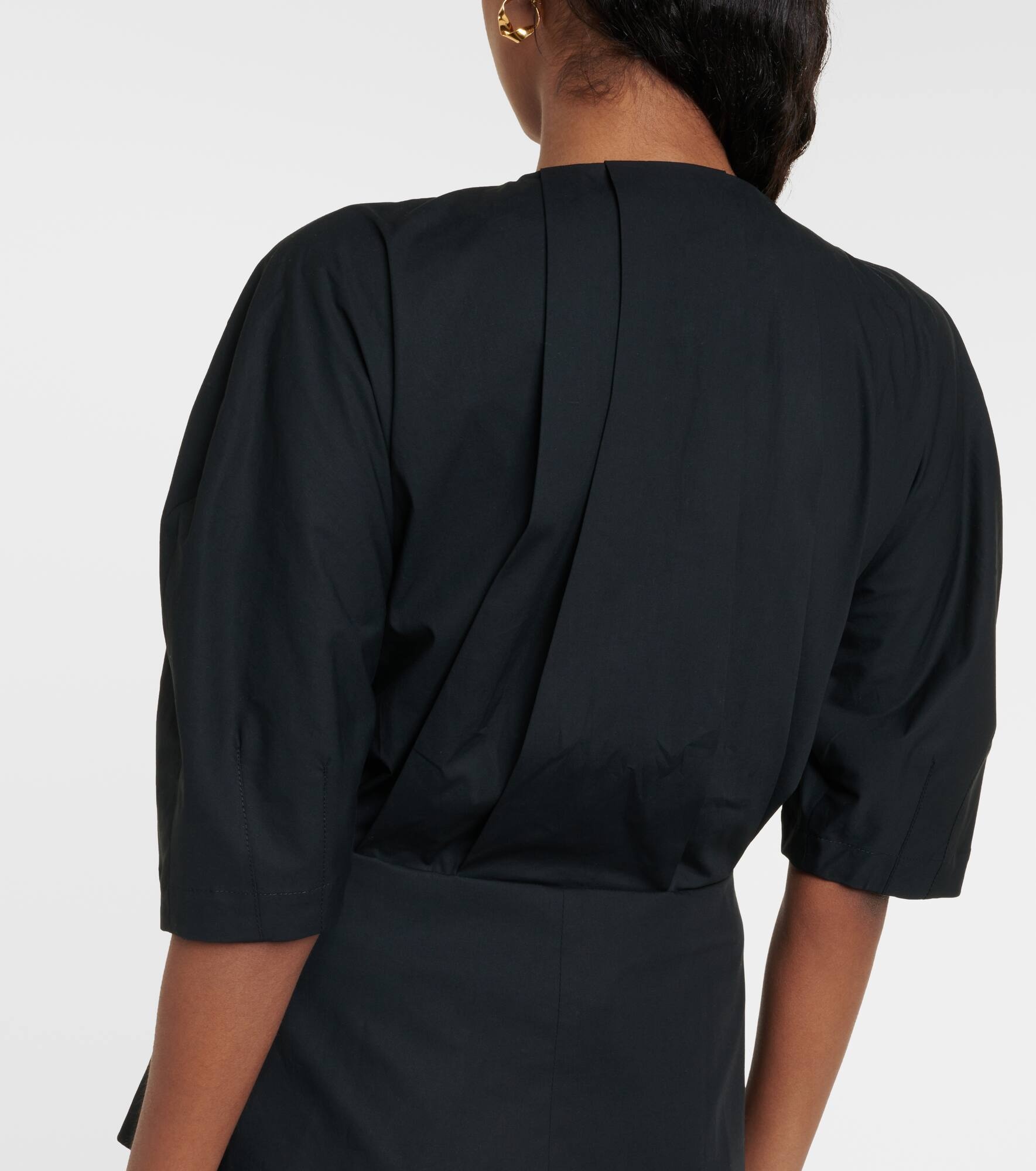 Georgia pleated cotton poplin top - 5