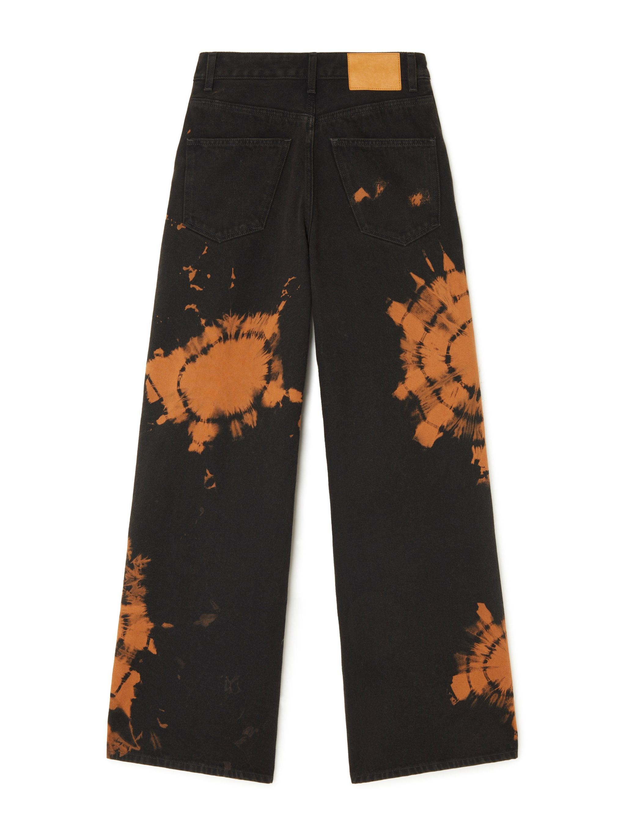 Hues Of The Desert Tie Dye Wide Leg Denim Pants - 3