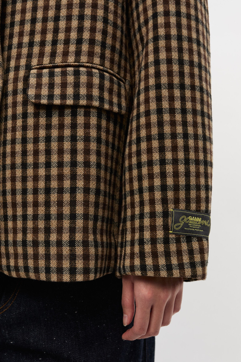 CHECK WOOL BLAZER 5