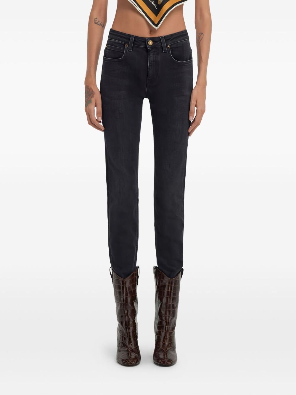 faded skinny jeans - 3