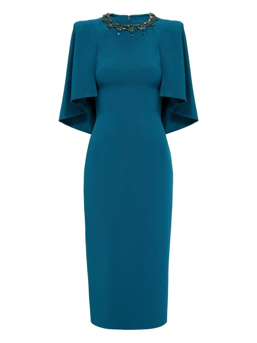 Ursa embellished-neck midi dress - 1