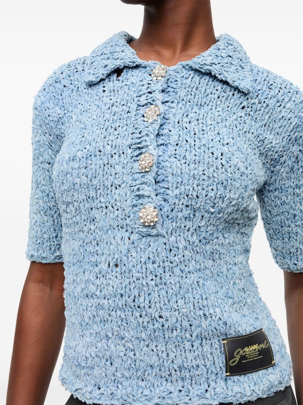 knitted polo shirt - 5