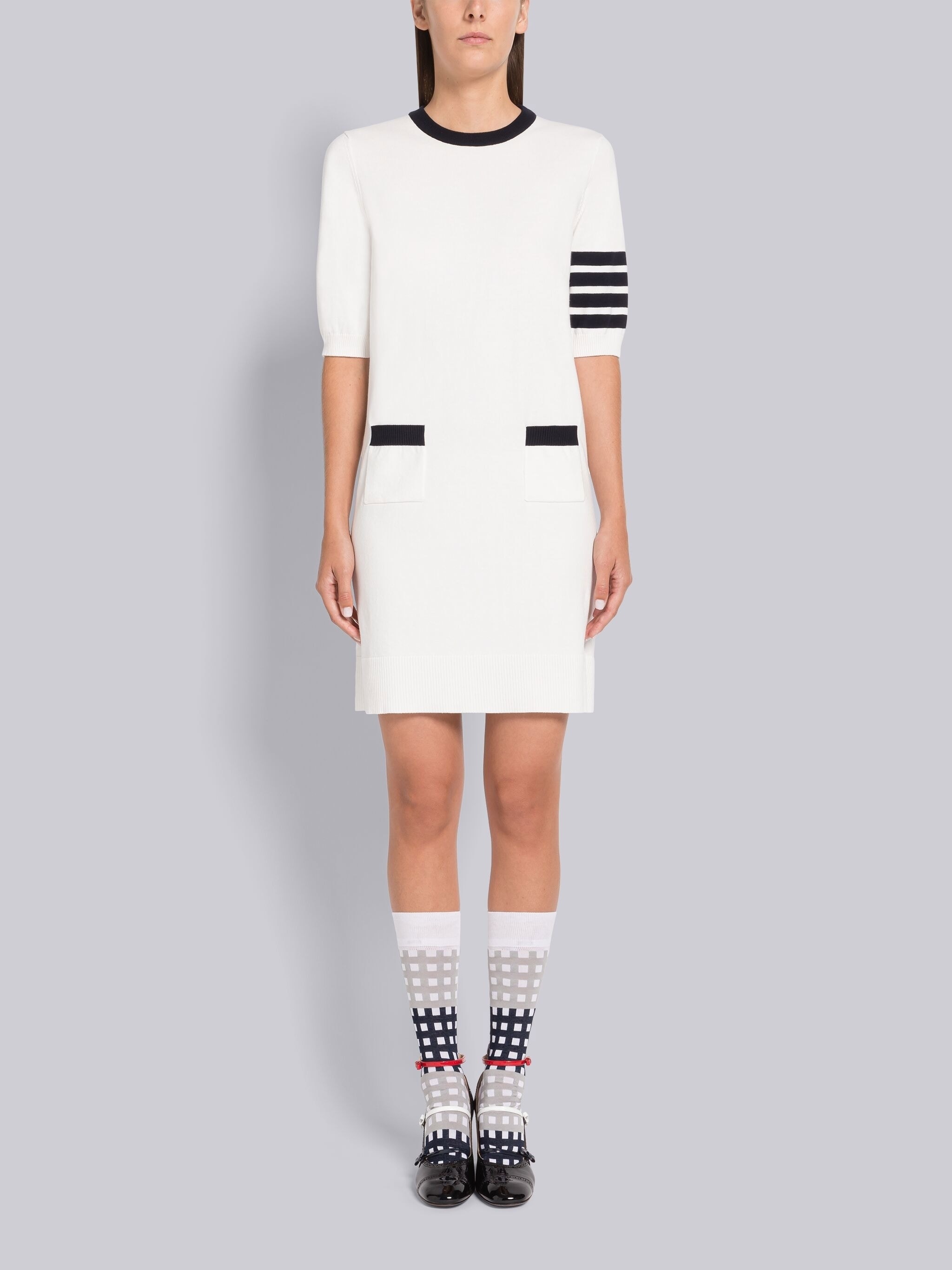 Cotton Hector Pointelle 4-Bar Mini Dress - 1