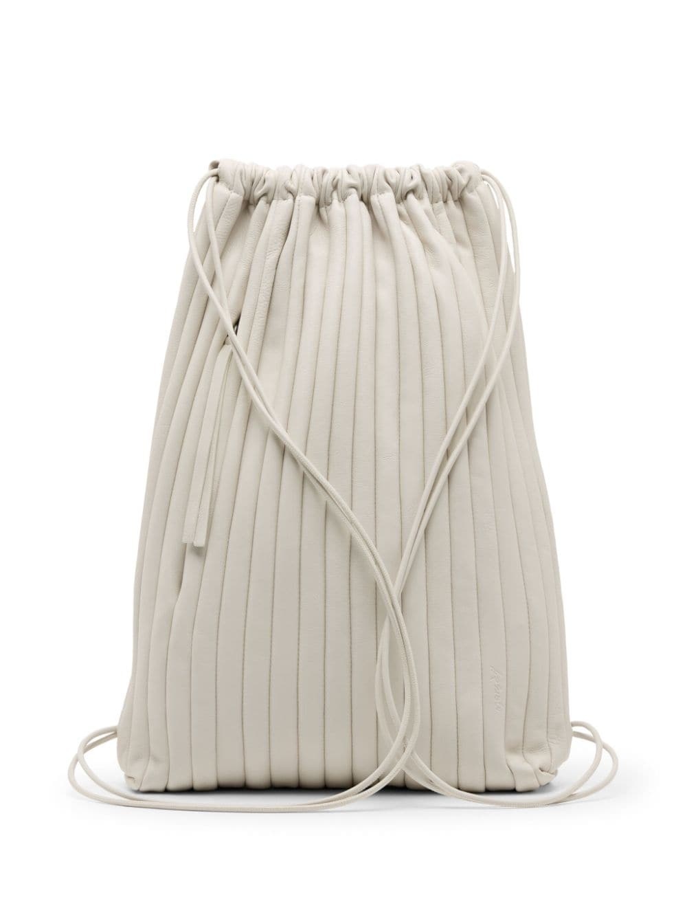 Arriccia pleated leather backpack - 3