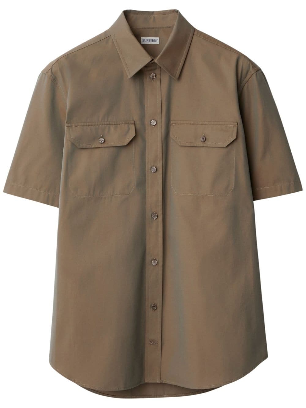 flap-pocket cotton shirt - 1
