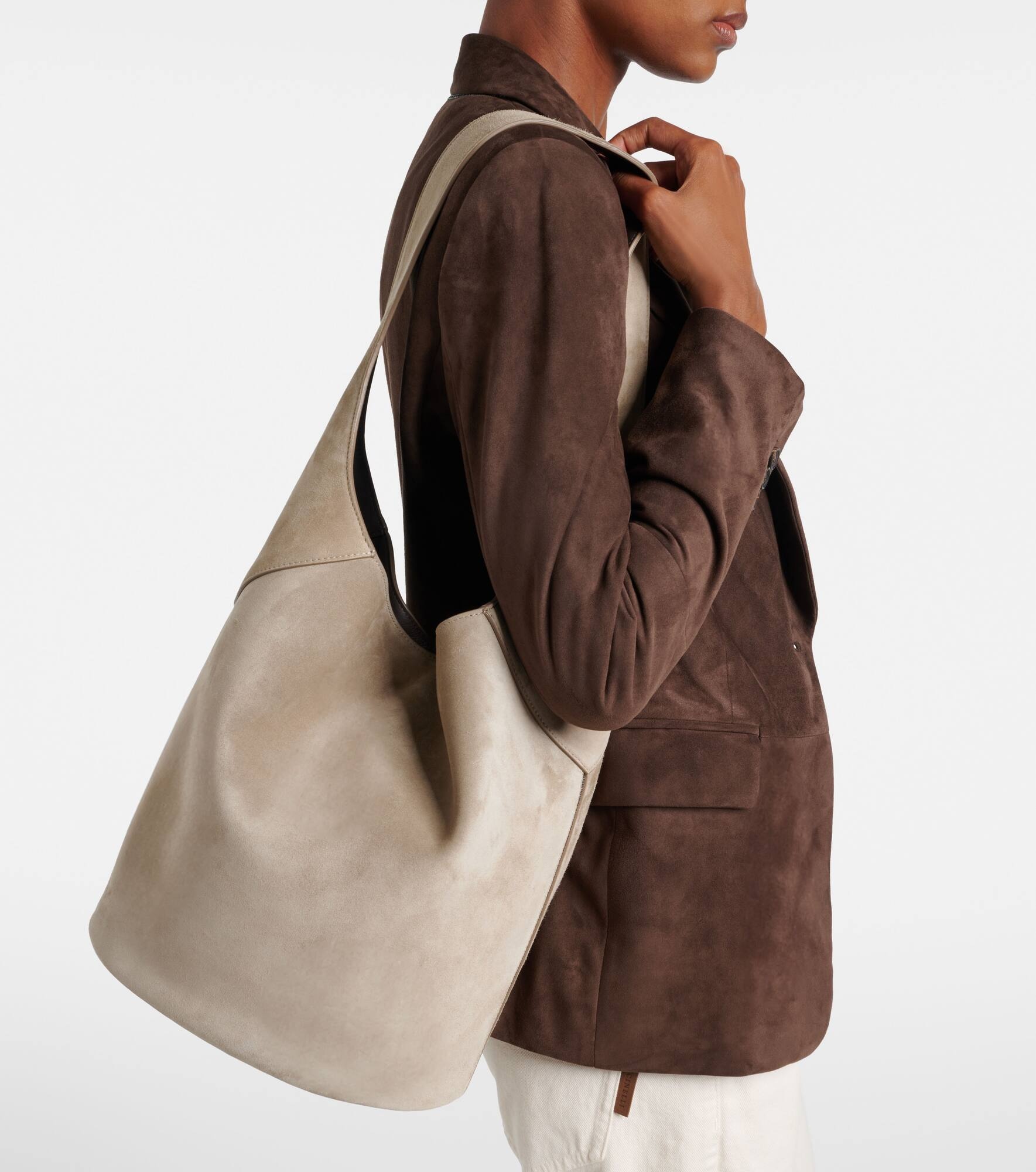 Large suede bucket bag - 2