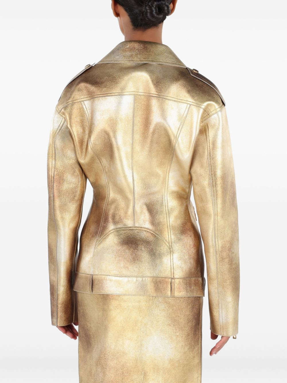 leather biker jacket - 4