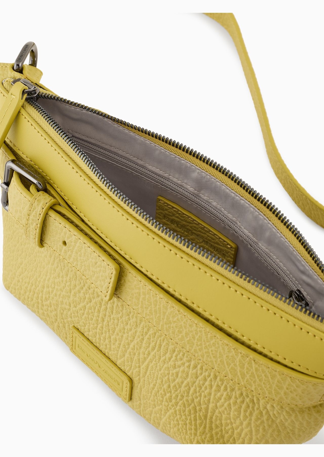 Pebbled-leather belt bag with smooth leather details - 7