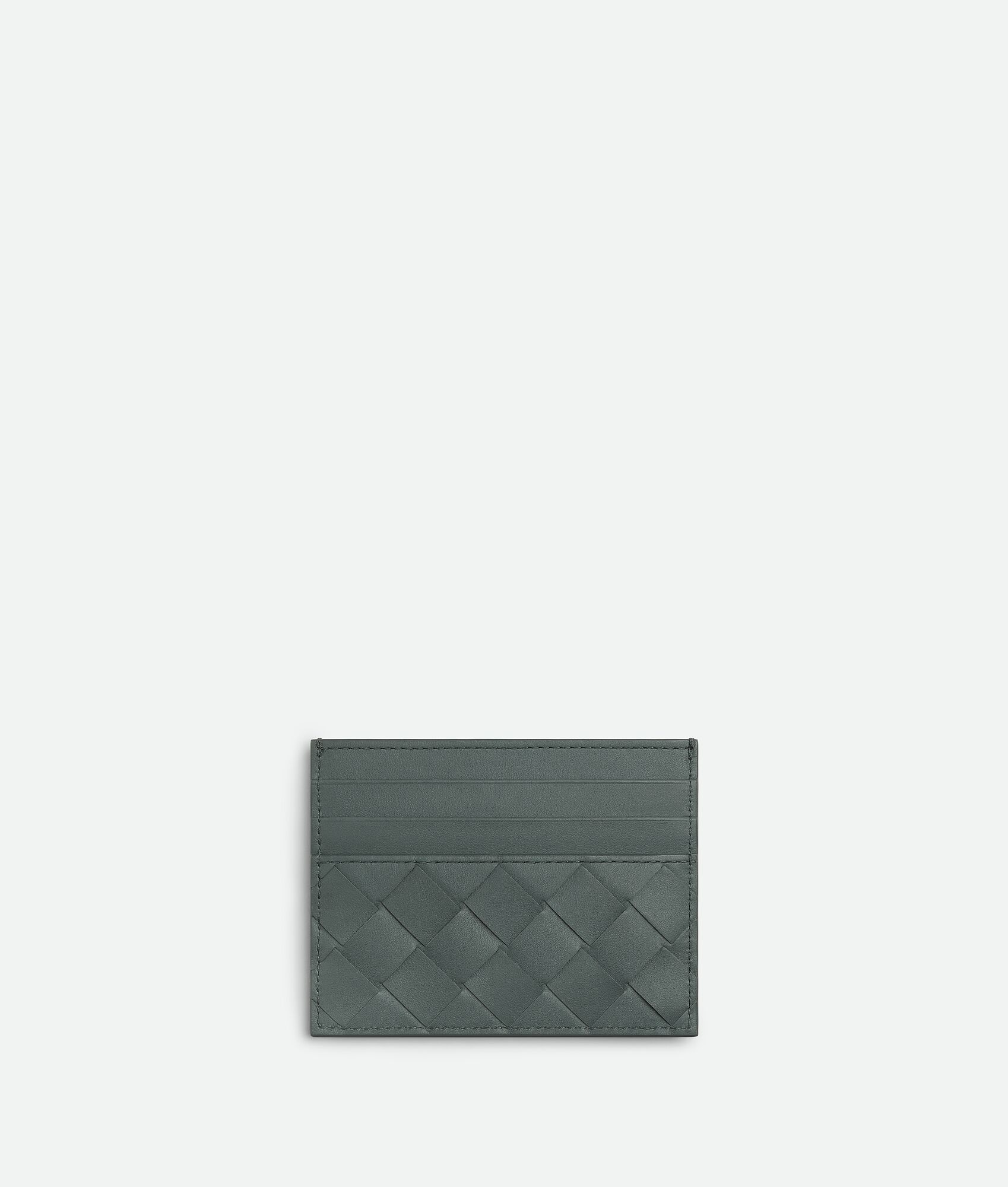 Neiman Marcus Intrecciato Weave Leather Wallet - Black Wallets