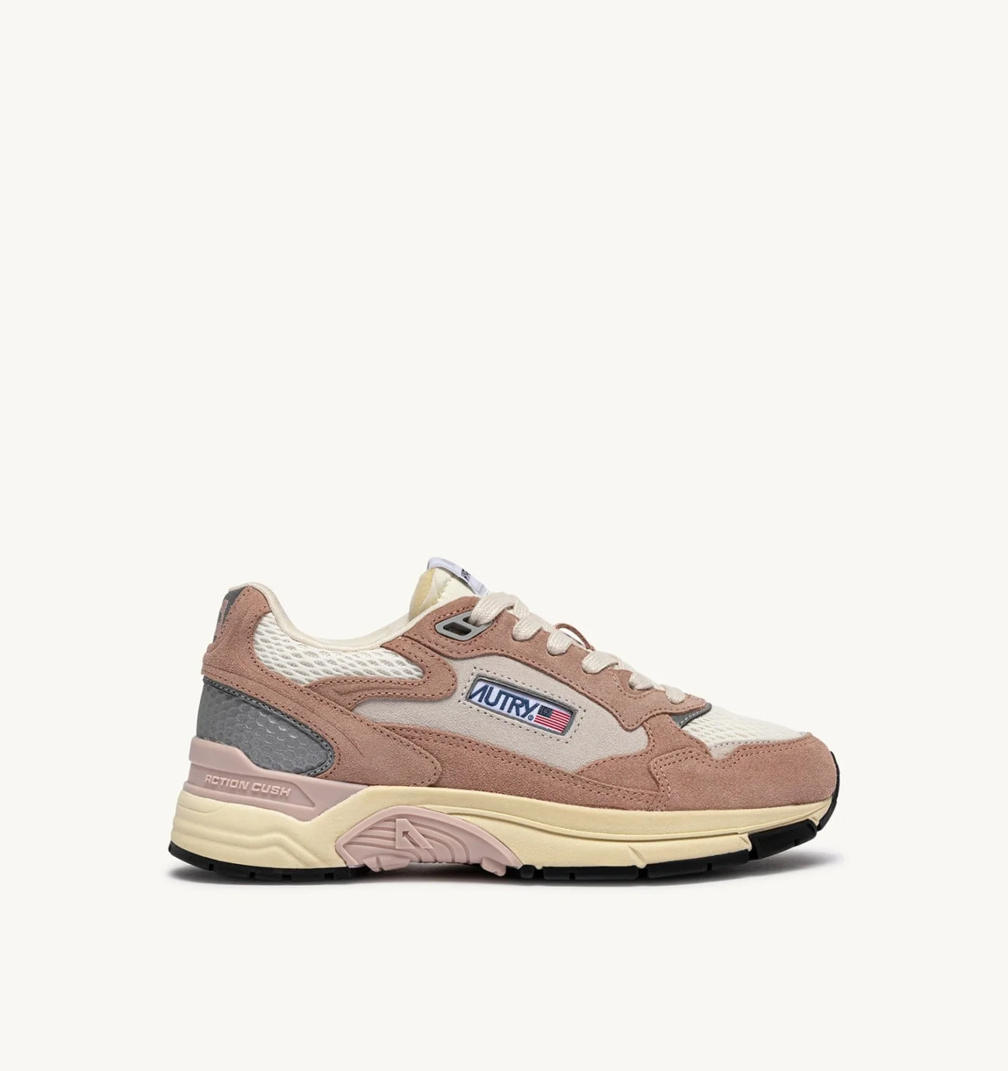 HYPERWAY SNEAKERS IN SILK AND WHITE SUEDE AND MESH - 1