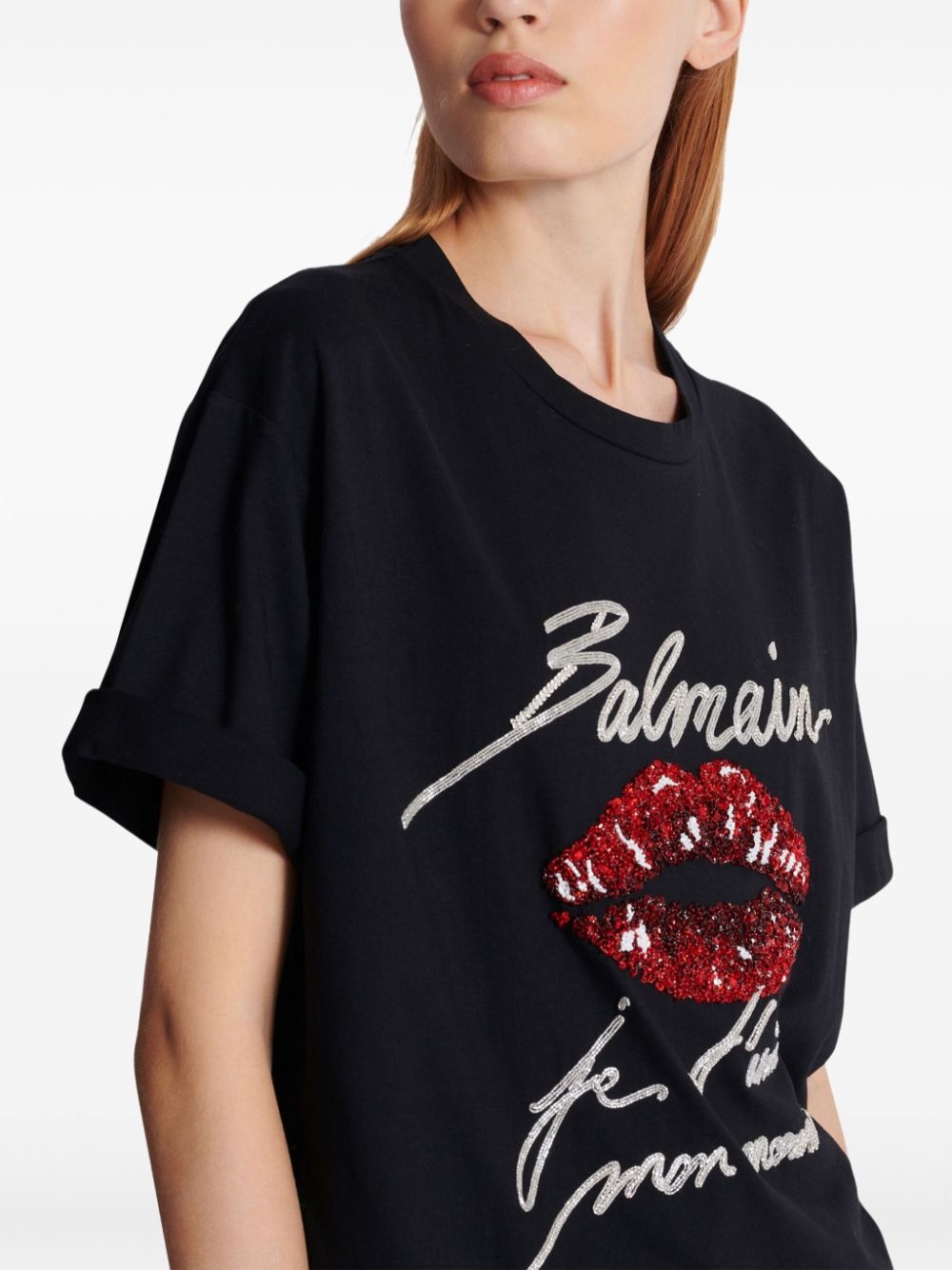 kiss-print short-sleeves T-shirt - 7